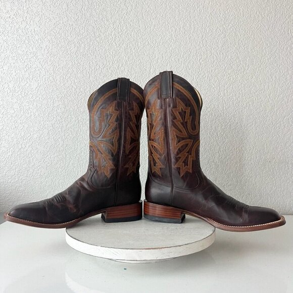 NEW Rod Patrick Mens Cowboy Boots 10.5B Perro Loco Brown Western Square Toe - Picture 9 of 13